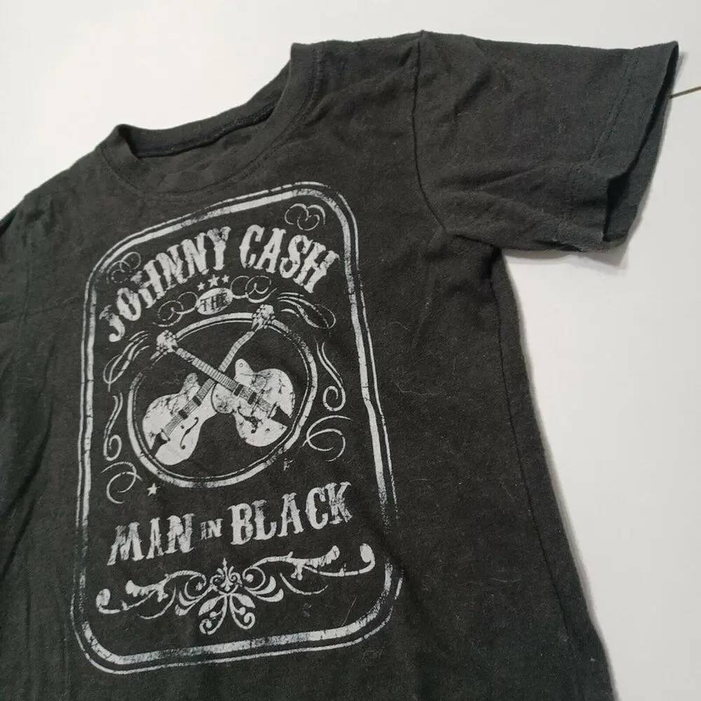 Cash Johnny Cash Man‎ In Black Graphic Tee Boy 3t